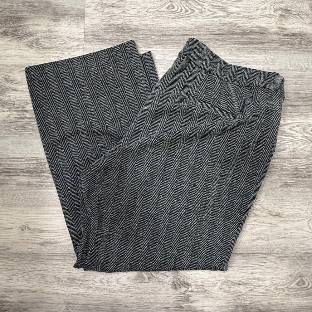 Lane Bryant Gray Herringbone Trousers